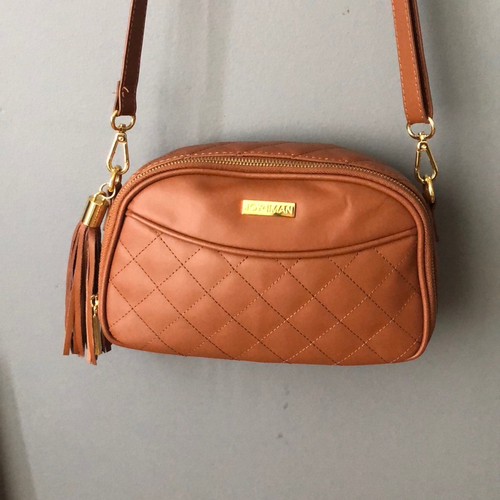 joy & iman brown purse